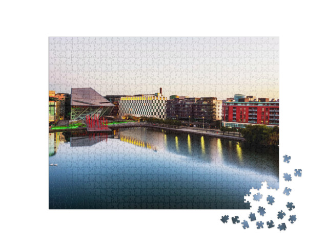 Puzzel 1000 stukjes „Grand Canal Docks in Dublin, Ierland“
