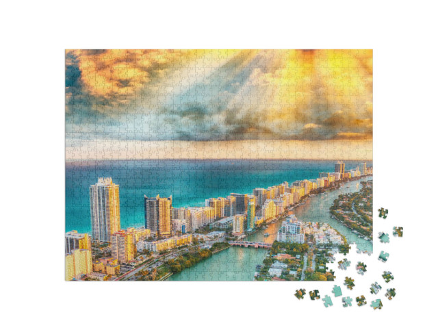 Puzzel 1000 stukjes „Miami Beach, Florida“