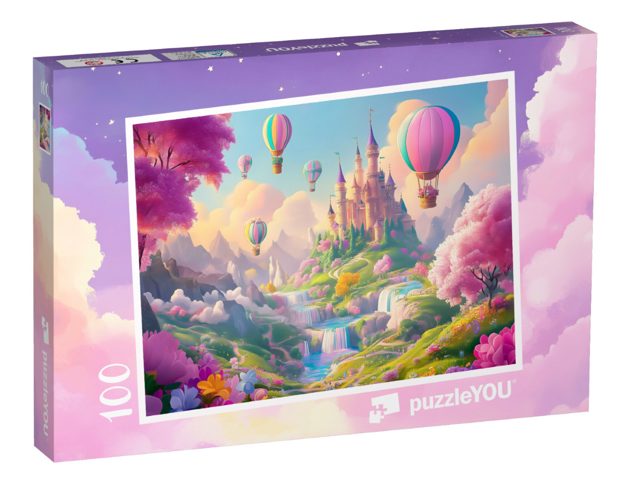 Puzzel 100 stukjes „Het prinsessenkasteel in het magische koninkrijk“