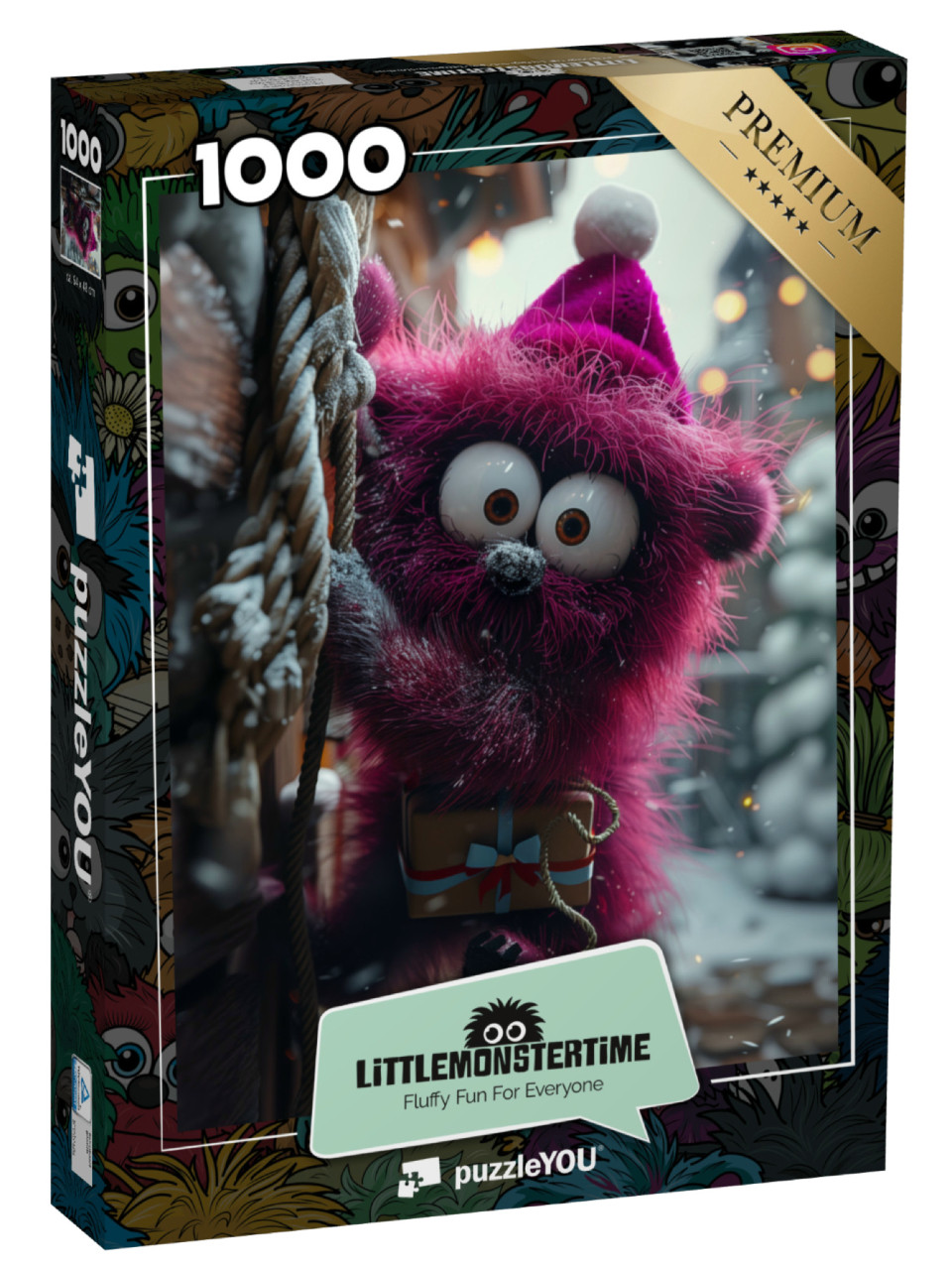 Puzzel 1000 stukjes „LITTLEMONSTERTIME: Sophie – Kerstmis“