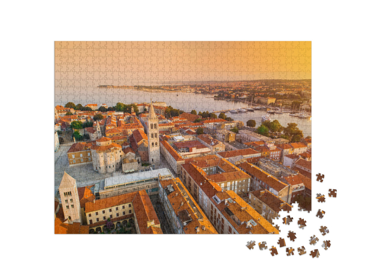 Puzzel 1000 stukjes „Historisch centrum van de Kroatische stad Zadar aan de Middellandse Zee“