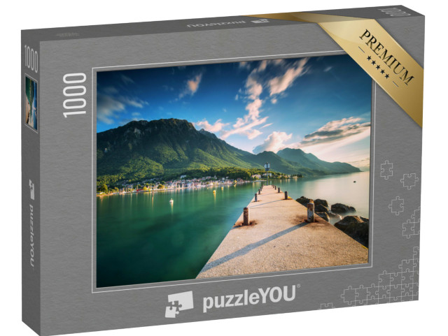 Puzzel 1000 stukjes „Zonsondergang in Wallis, Zwitserse Alpen, Europa“