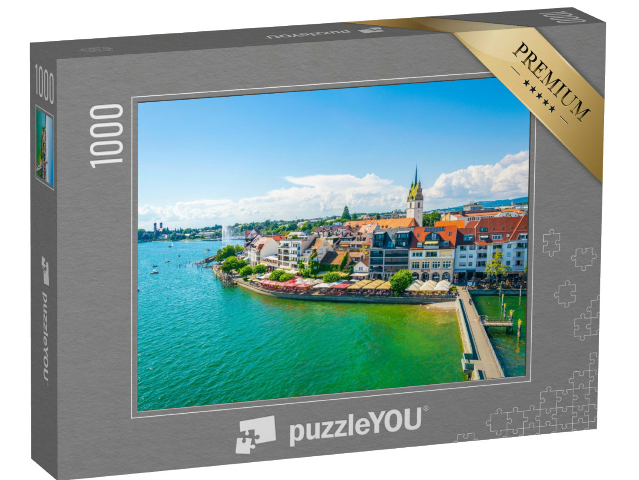 Puzzel 1000 stukjes „Panorama vanaf de jachthaven Friedrichshafen, Zermatt“