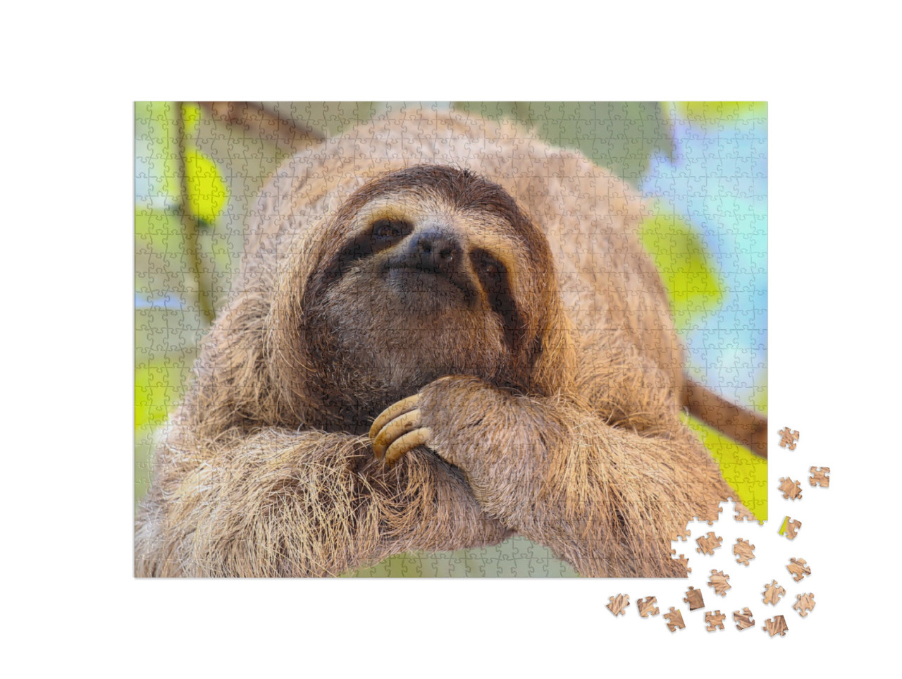 Puzzel 1000 stukjes „Tevreden luiaard“