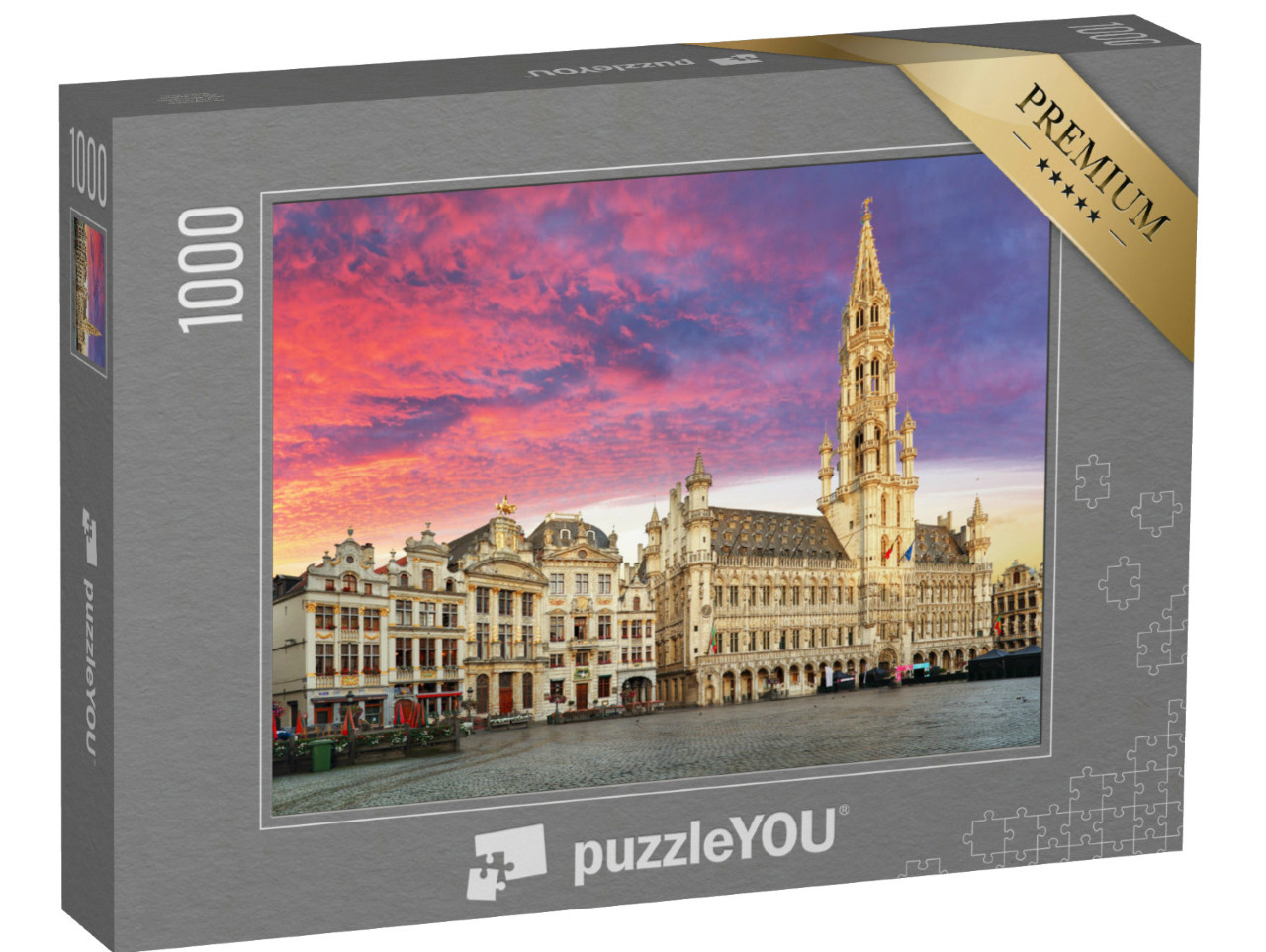 Puzzel 1000 stukjes „Brussel, België: Grote Markt in de prachtige zonsopgang“