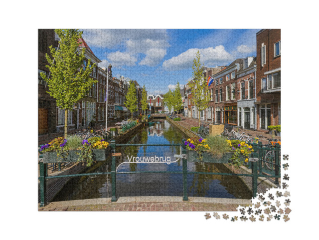 Puzzel 2000 stukjes „Stadsgezicht van Gouda, Nederland“