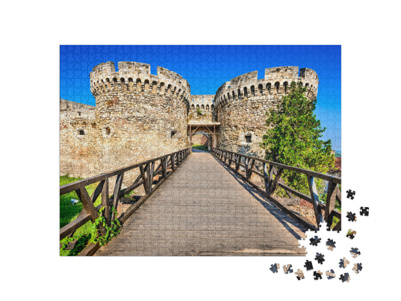 Puzzel 1000 stukjes „Ingang tot het fort Kalemegdan in Belgrado, Servië“