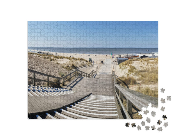 Puzzel 1000 stukjes „Weg naar Kijkduin strand, Den Haag, Nederland“