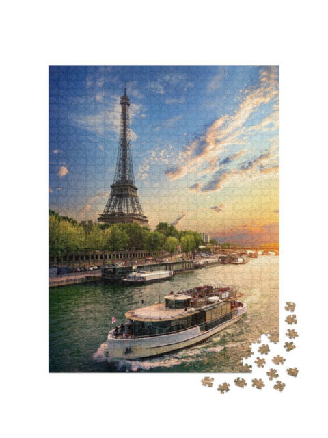 Puzzel 1000 stukjes „Parijs in het avondlicht“