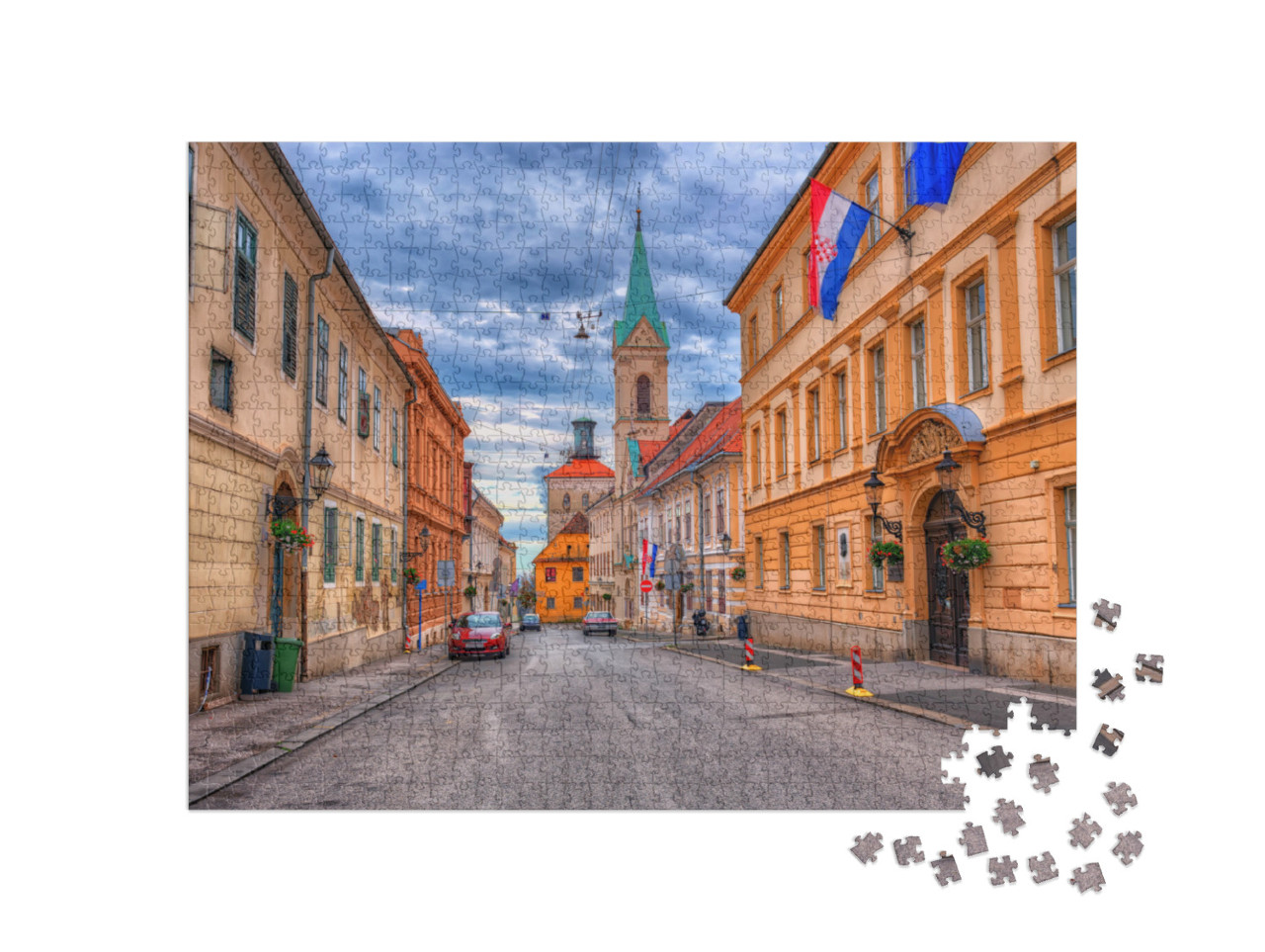 Puzzel 1000 stukjes „Gornij Grad, bovenstad van Zagreb“