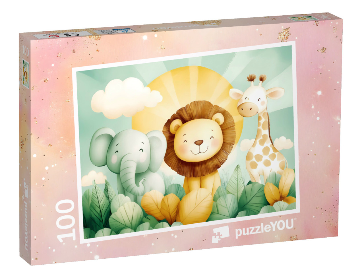 Puzzel 100 stukjes „Vrienden van de savanne“