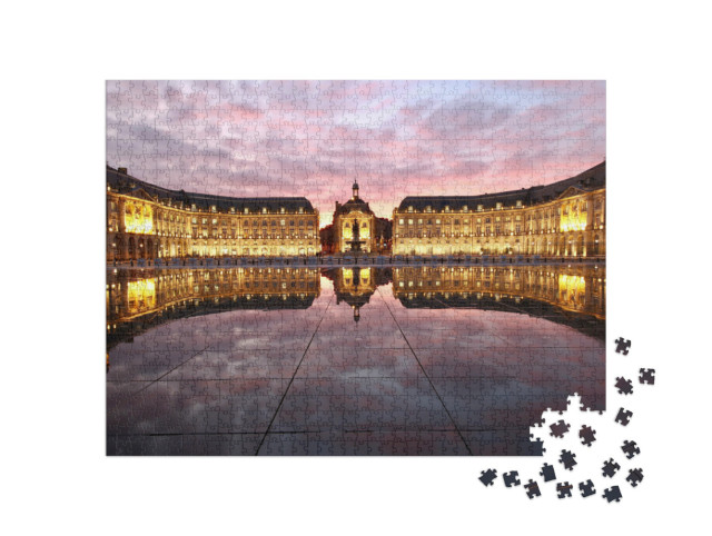 Puzzel 1000 stukjes „Bordeaux bij schemering“