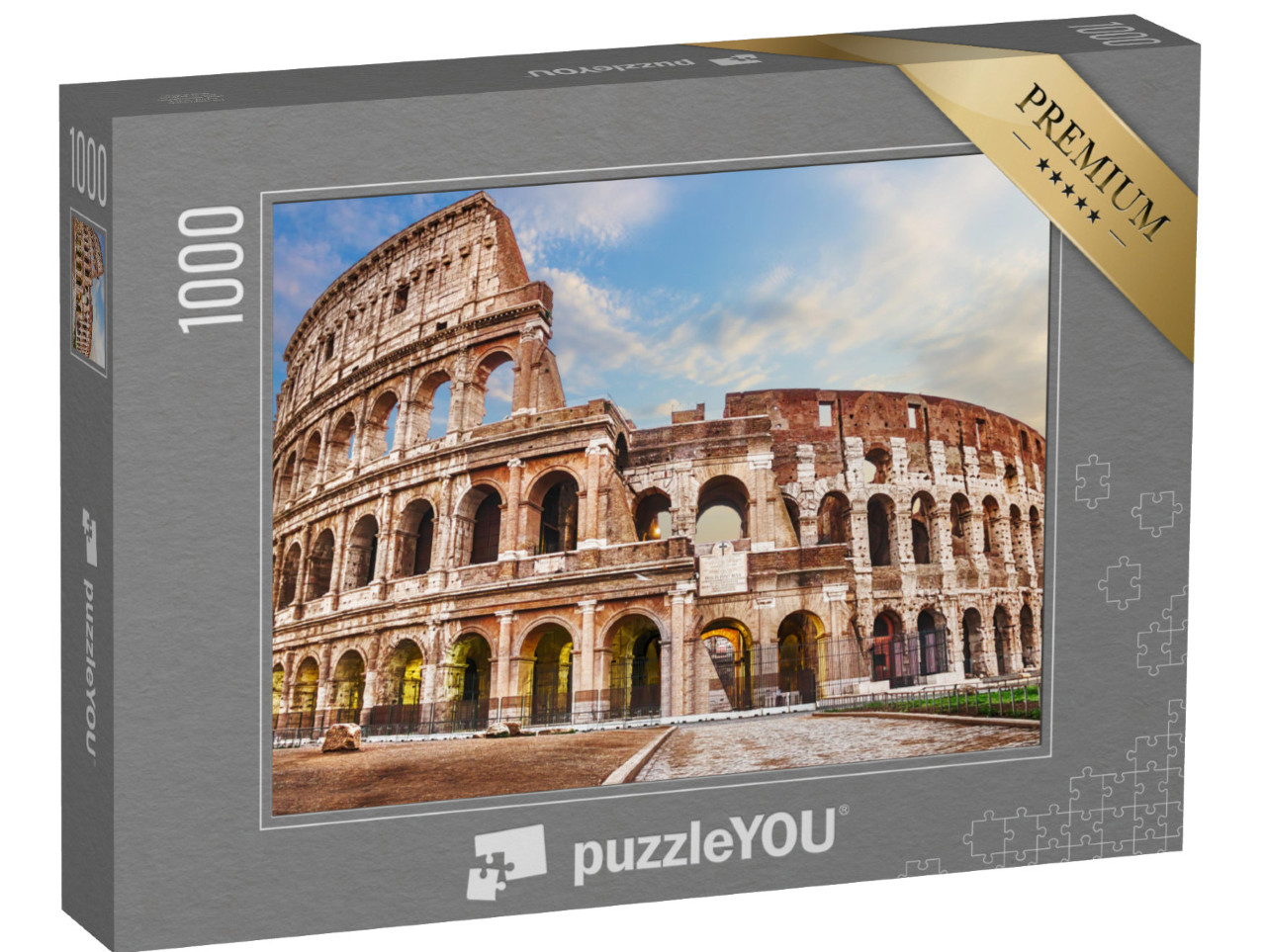 Puzzel 1000 stukjes „Romeins Colosseum onder de wolken“