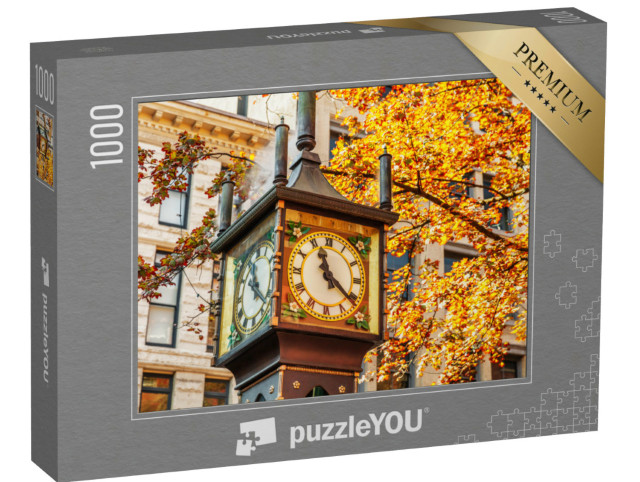 Puzzel 1000 stukjes „Stoomklok in de wijk Gastown, Vancouver“