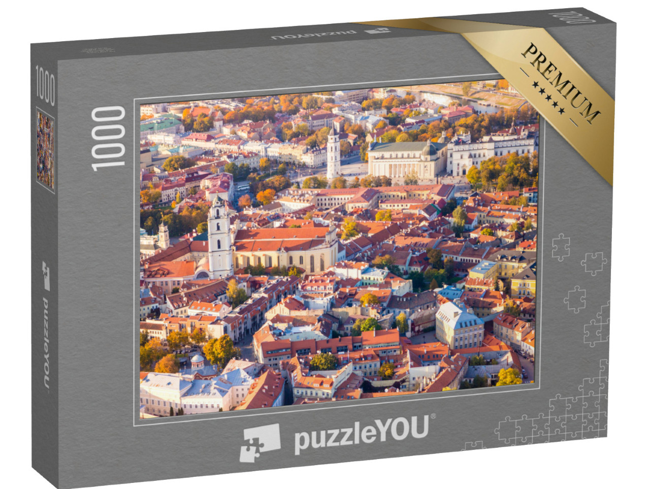 Puzzel 1000 stukjes „Luchtfoto van Vilnius, Litouwen“