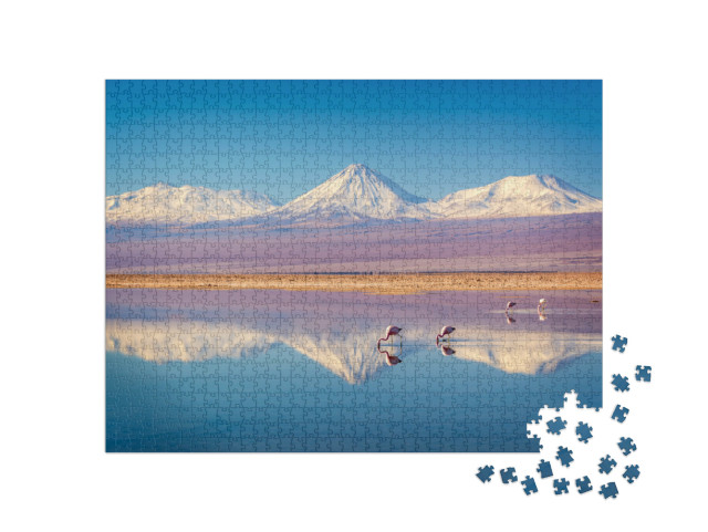Puzzel 1000 stukjes „De besneeuwde vulkaan Licancabur in de Andes, Chili“