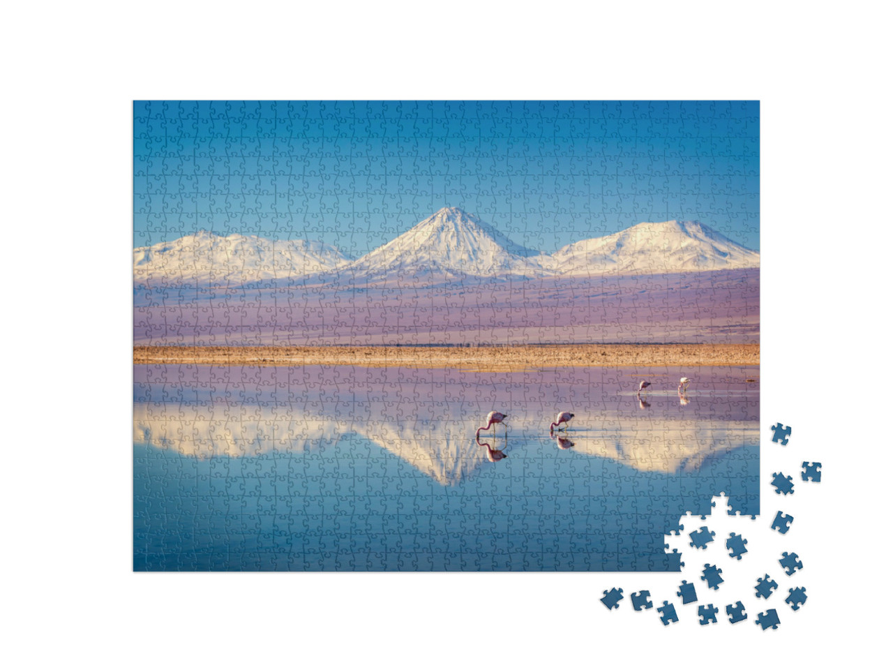 Puzzel 1000 stukjes „De besneeuwde vulkaan Licancabur in de Andes, Chili“