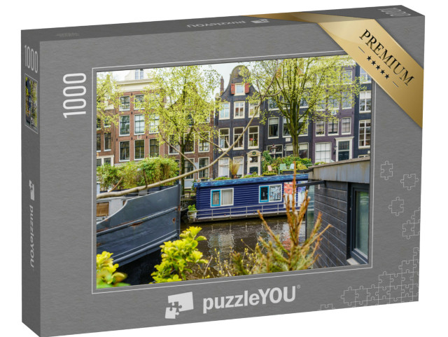 Puzzel 1000 stukjes „Brouwersgracht in het centrum van Amsterdam, Nederland“