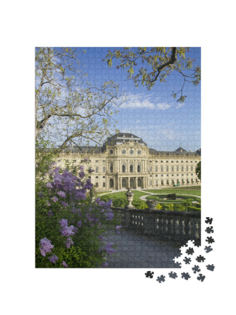 Puzzel 1000 stukjes „Bloemen voor Residentie Würzburg in Duitsland“