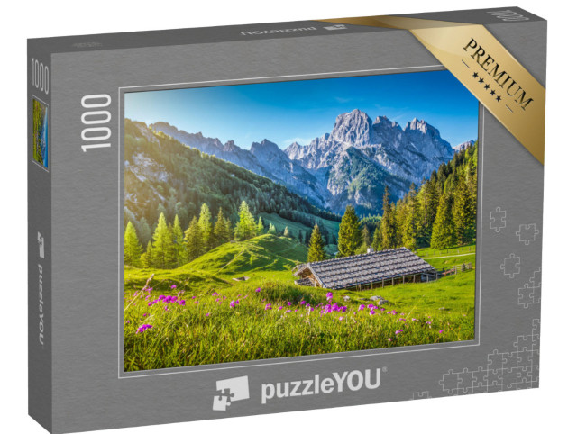 Puzzel 1000 stukjes „Idyllisch Alpenlandschap, Oostenrijk“