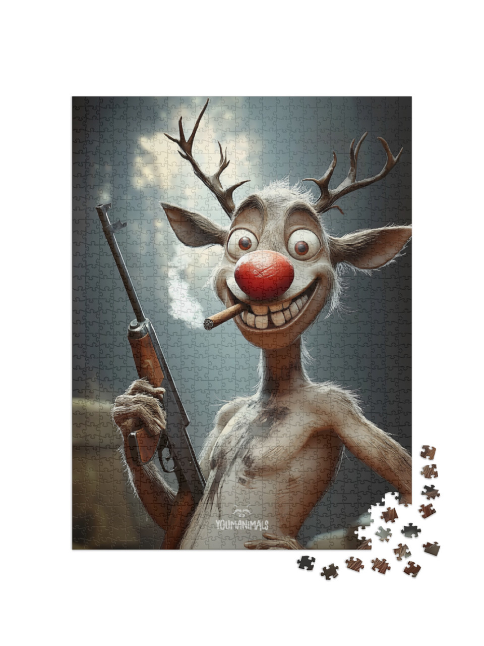 Puzzel 1000 stukjes „YOUMANIMALS: Rudolph“