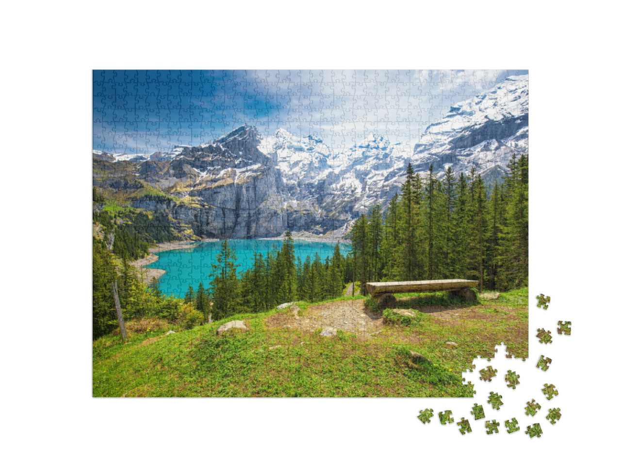 Puzzel 1000 stukjes „Kandersteg, Berner Oberland, Zwitserland“