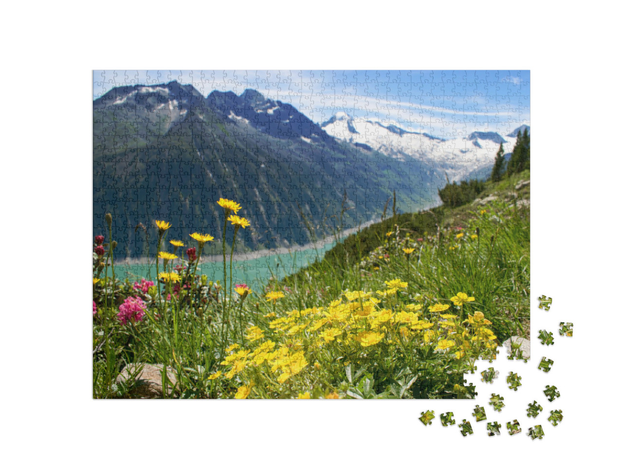 Puzzel 1000 stukjes „Zillertaler Alpen, Oostenrijk“