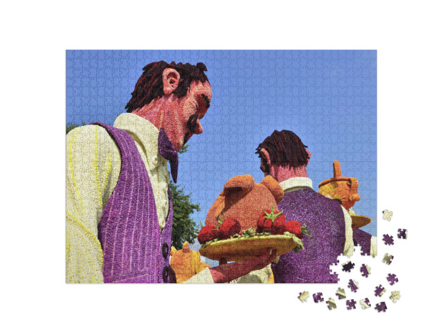 Puzzel 1000 stukjes „Bloemencorso Zundert, obers serveren eten“