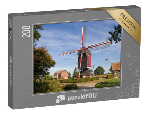 Puzzel 200 stukjes „Sint Jan molen in het Nederlandse dorp Stramproy in de provincie Limburg“