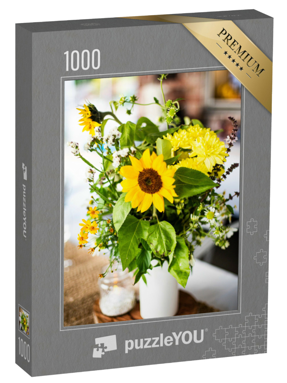Puzzel 1000 stukjes „Gele zonnebloemen“