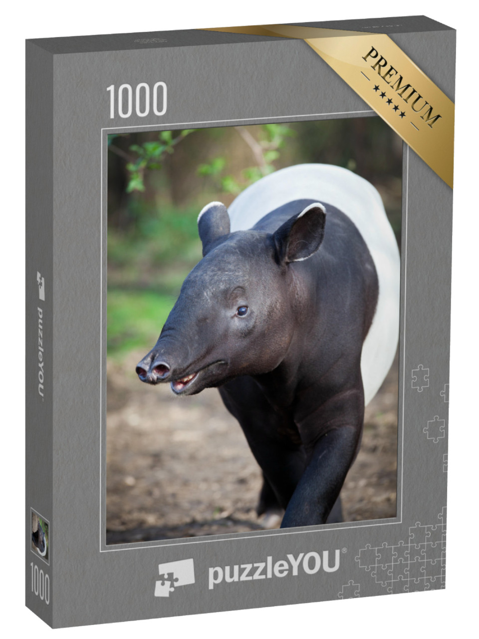 Puzzel 1000 stukjes „Close-up van Maleise tapir“