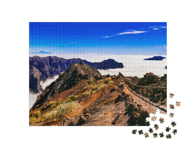 Puzzel 1000 stukjes „Pad naar de hemel. Mirador Roque de los Muchachos - La Palma, Canarische Eilanden“