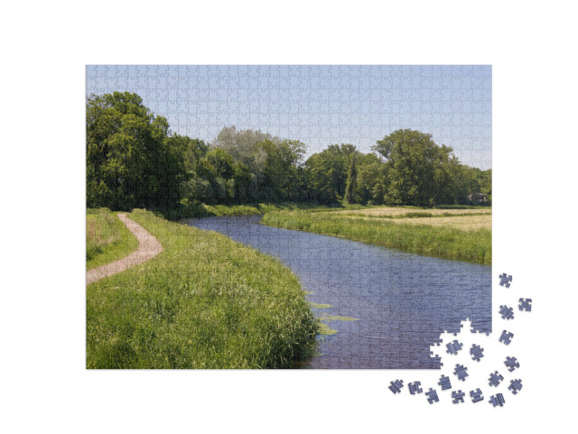 Puzzel 1000 stukjes „Pad langs de Oude IJssel in Nederland“