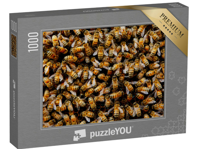 Puzzel 1000 stukjes „Een bijenkolonie verzamelt zich rond haar koningin“