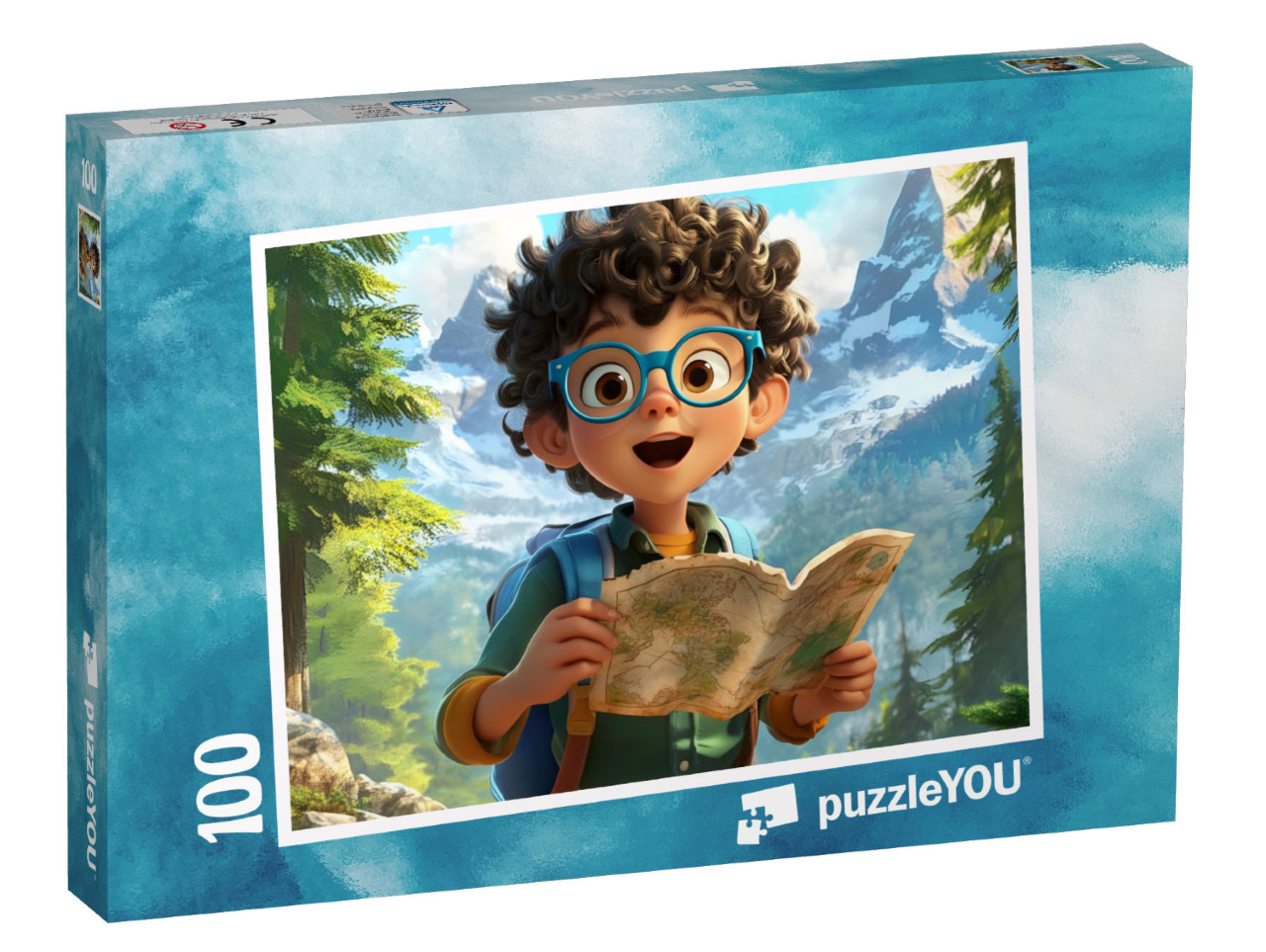 Puzzel 100 stukjes „De bergen verkennen“
