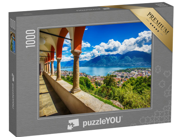 Puzzel 1000 stukjes „Locarno en het Lago Maggiore in de Zwitserse Alpen“