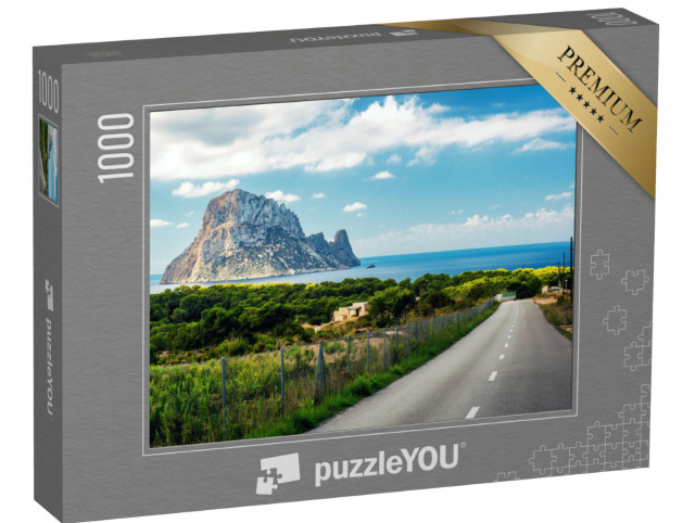 Puzzel 1000 stukjes „Weg naar het strand van Cala d'Hort met uitzicht op Es Vedra. Ibiza“