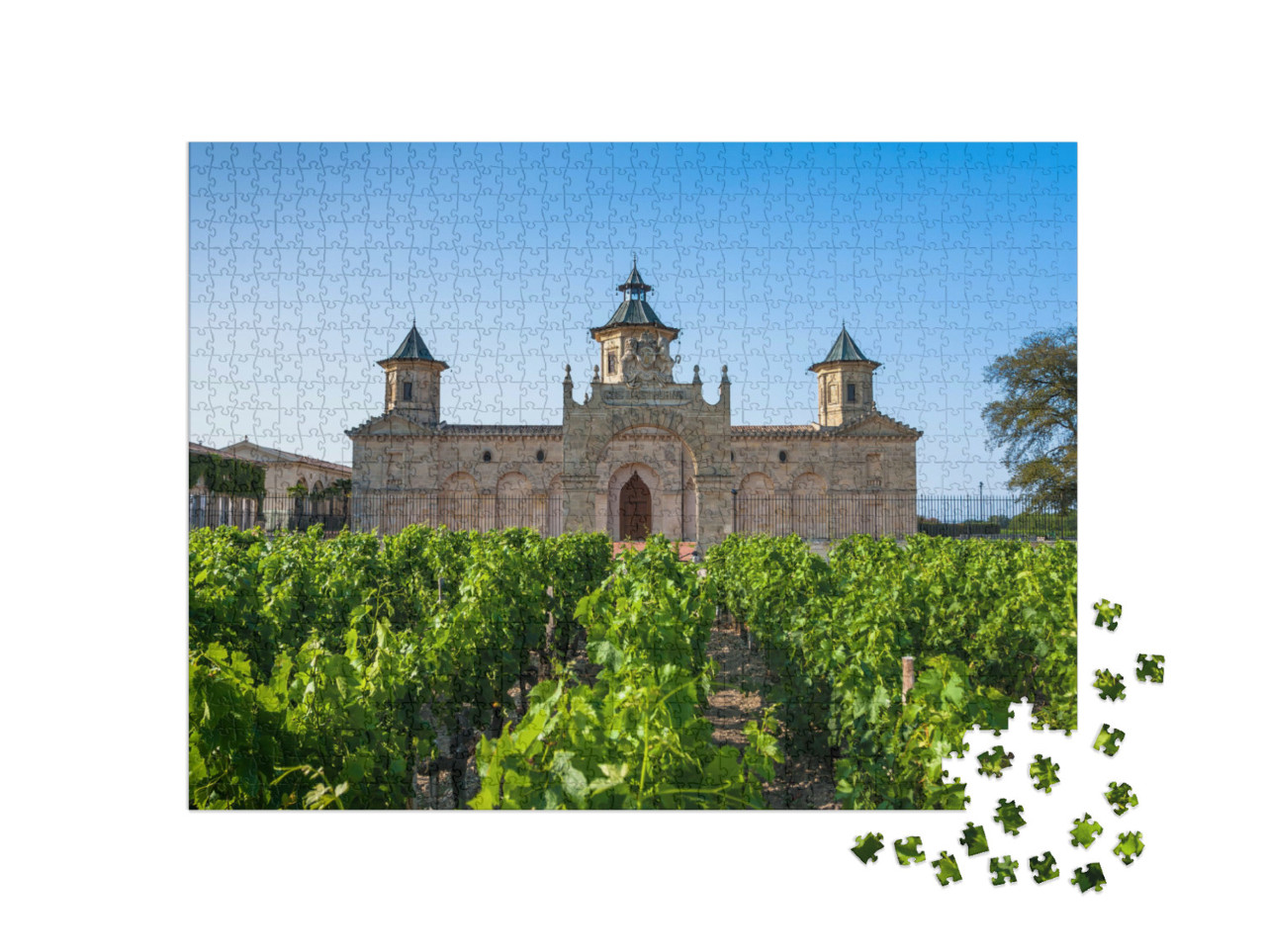 Puzzel 1000 stukjes „Het beroemde Chateau Cos D'Estournel, Bordeaux, Frankrijk“