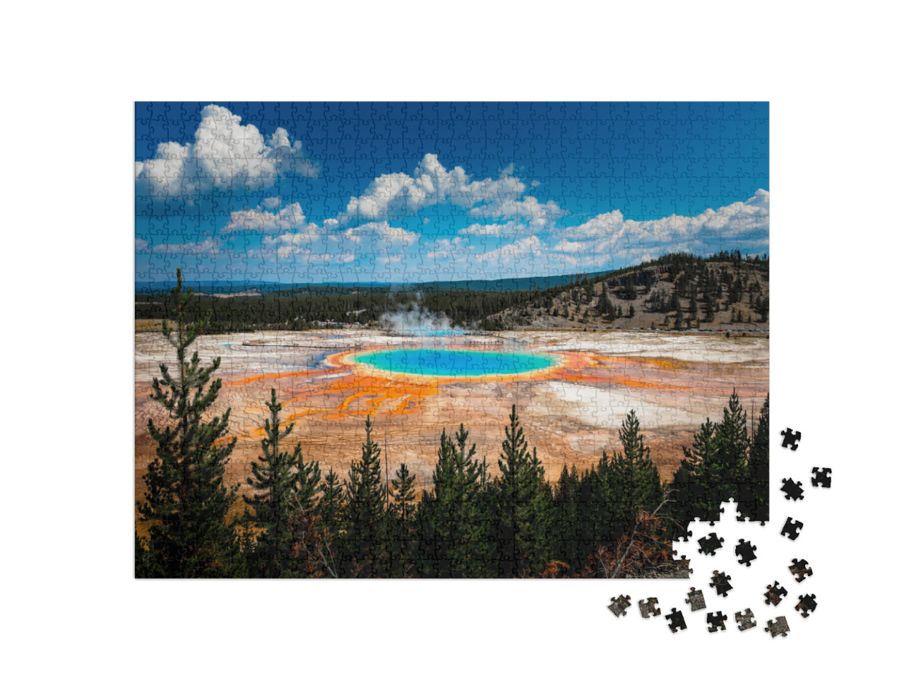 Puzzel 1000 stukjes „Adembenemende Grote Prismatische Bron in Yellowstone National Park“