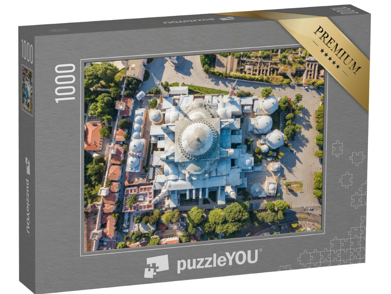 Puzzel 1000 stukjes „Vogelvlucht van het Hagia Sophia Museum, Istanbul, Turkije“
