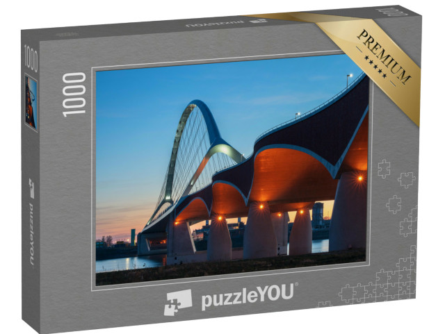 Puzzel 1000 stukjes „De brug "De Oversteek" in Nijmegen, Nederland“