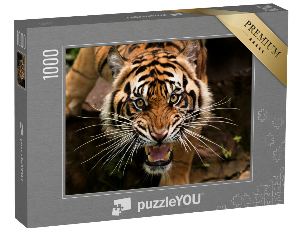 Puzzel 1000 stukjes „Een Sumatraanse tijger op jacht“