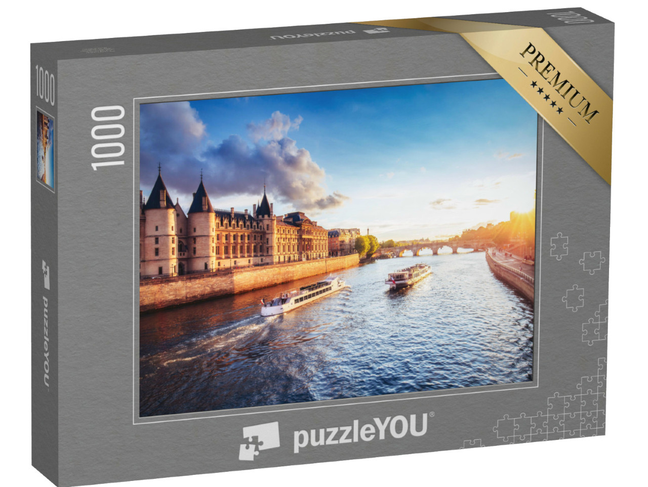 Puzzel 1000 stukjes „Zonsondergang over het Île de la Cité in Parijs“