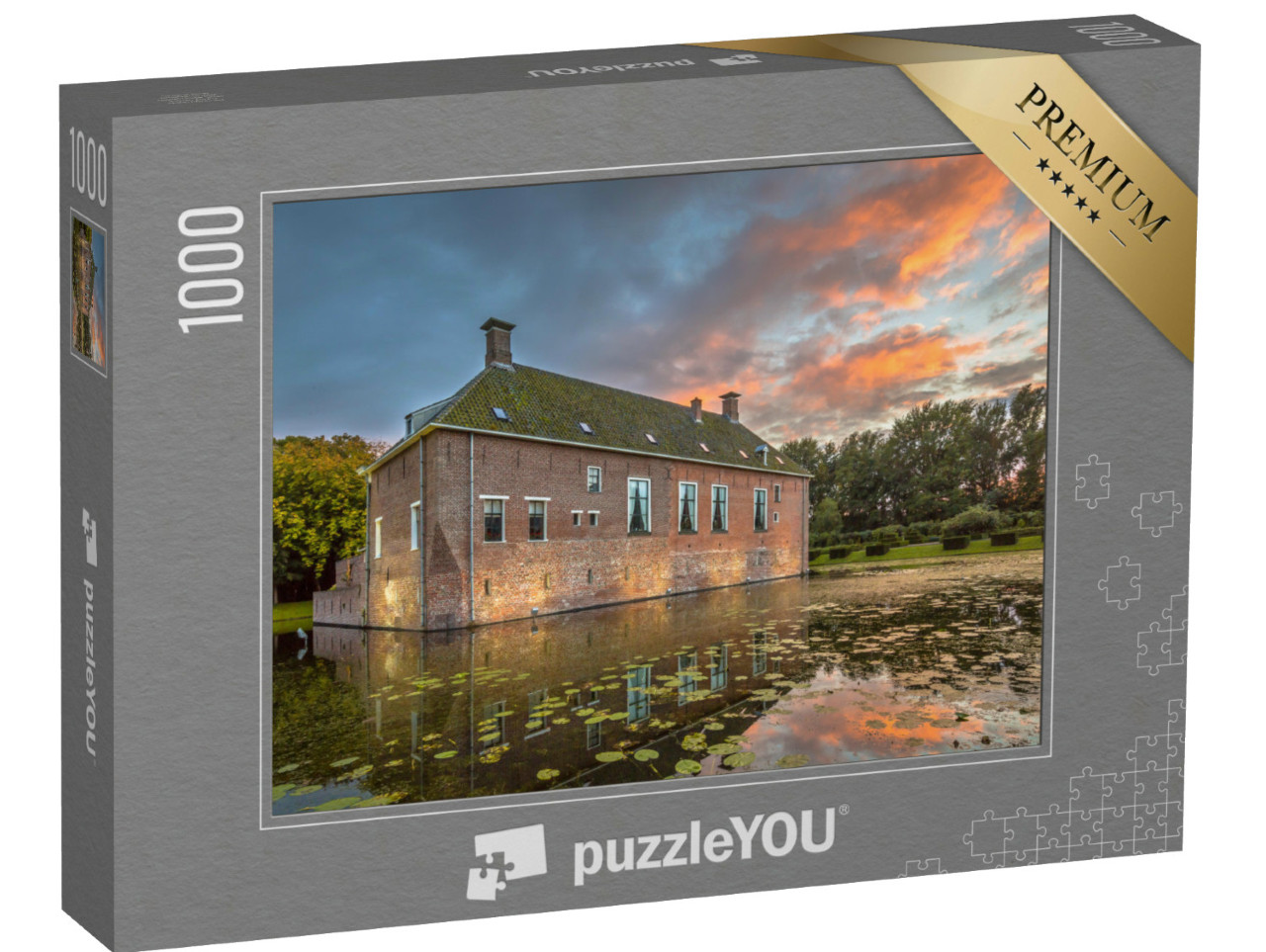 Puzzel 1000 stukjes „Kasteel Verhildersum, Leens“