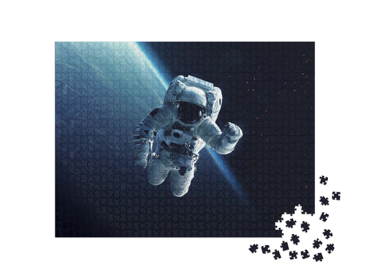 Puzzel 1000 stukjes „Astronaut tijdens een ruimtewandeling“