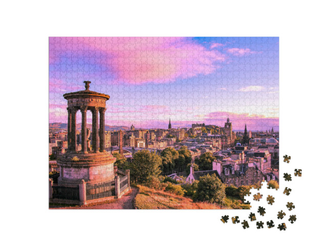 Puzzel 1000 stukjes „Skyline van Edinburgh, Schotland“