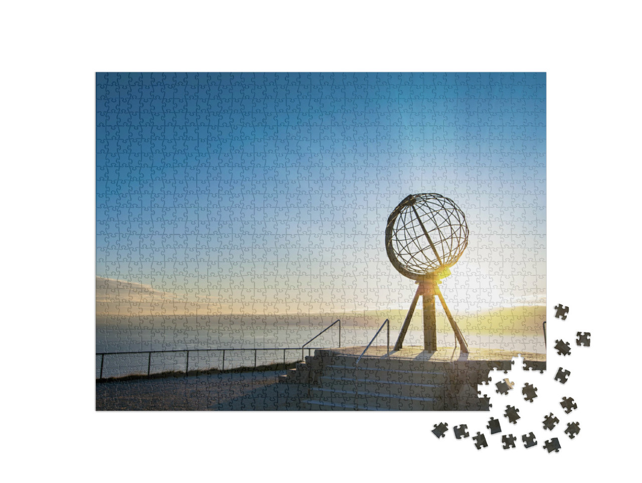 Puzzel 1000 stukjes „Middernachtzon op de Noordkaap, Noorwegen“