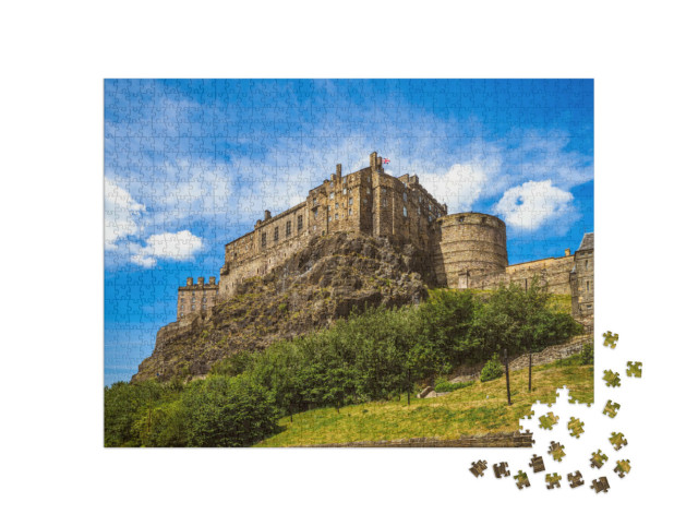 Puzzel 1000 stukjes „Kasteel van Edinburgh, Schotland, Groot-Brittannië“