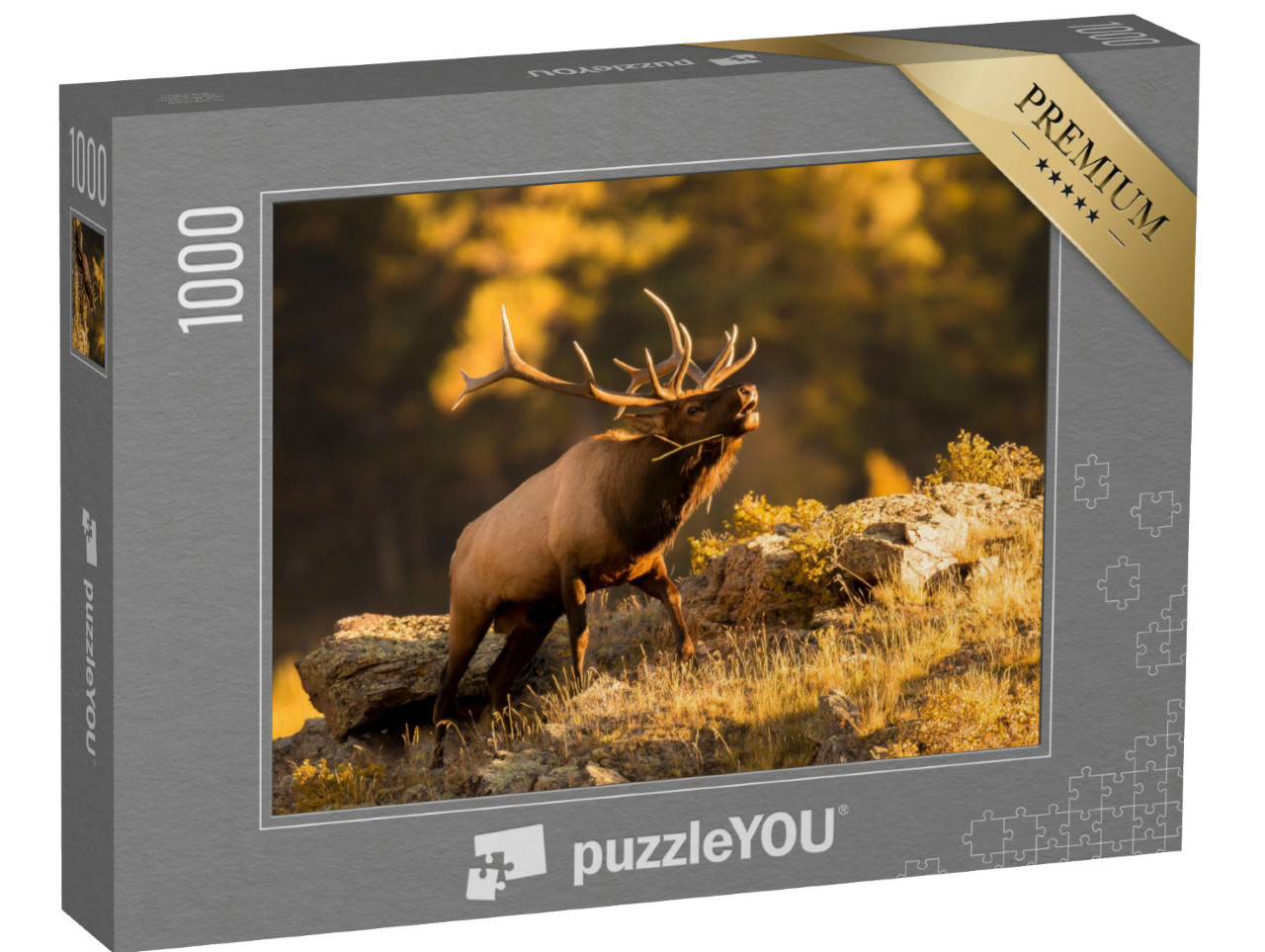 Puzzel 1000 stukjes „Een elandstier roept om zijn partner“