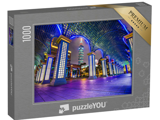 Puzzel 1000 stukjes „Stadsgezicht van Taipei, Taiwan“